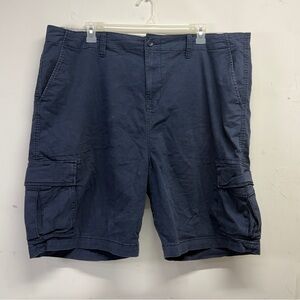 Old Navy Shorts Mens 46 Blue Lived-In Straight Cargo Built-In Flex Casual Pocket